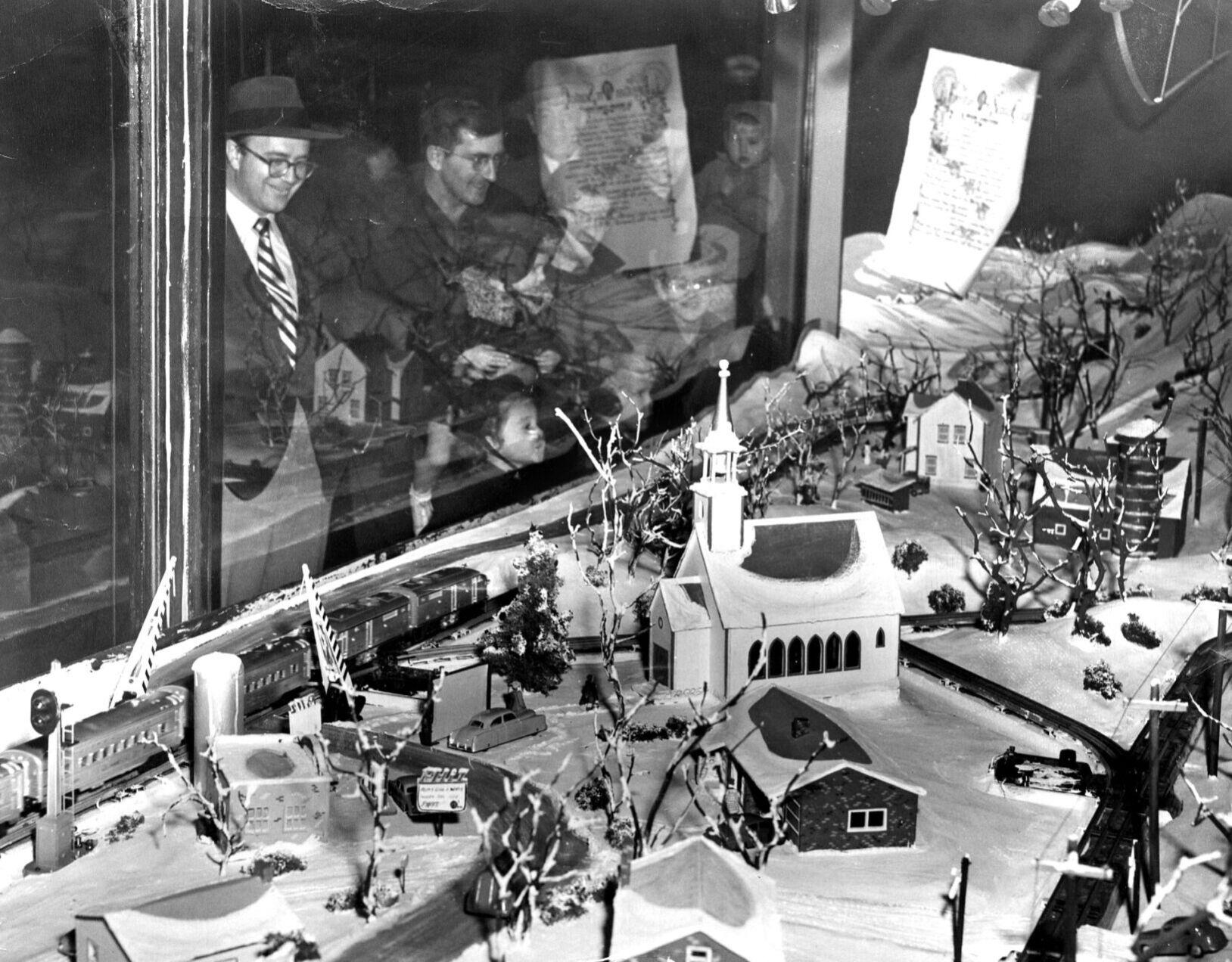 Look Back at Famous-Barr window train display in 1952
